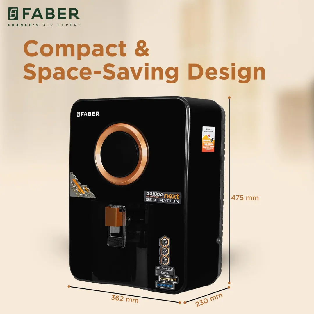 Faber Altroz Gold Water Purifier RO+ UV+ UF+ ALKALINE+ COPPER+ ZINC 10 Ltr (Including 2.5 Years Free Filter)